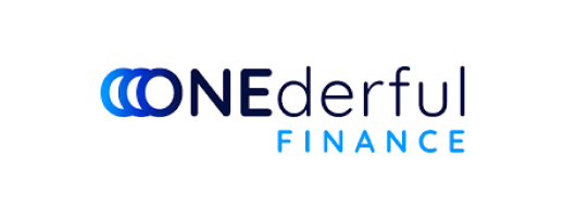 ONEderful Finance logo with blue circular design and text branding.